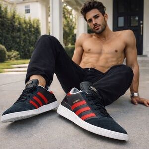 Adidas Busenitz Black Red Men’s Size 12 New Authentic Fast Ship